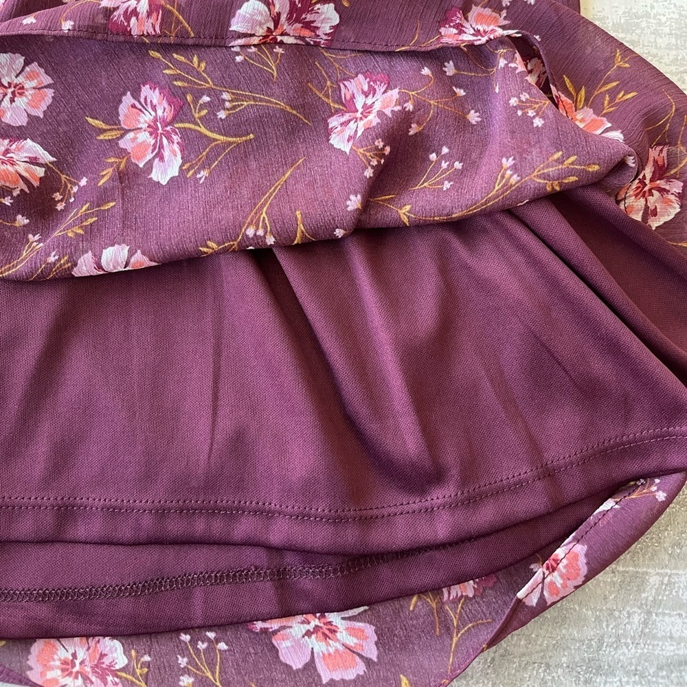 NWT Socialite Puff Sleeve Surplice Mini Dress - Picture 8 of 11